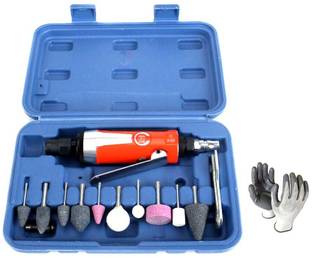 ISC Pneumatic Air Die Grinder Professional AIR DIE GRINDER 1/4" -1/8" (6mm-3mm) Pneumatic Tool For Multipurpose Work Also Polisher Sander Kit For Tire Repair Tools Rotary Tool