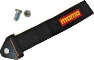 Auto MT MOMO ITALY PREMIUM BLACK TOW BELT || Genuine MOMO ITALY sports black+red Universal Front & Rear Tow Strap/Tow Hook Ribbon 0.23 m Towing Cable 0.2 m Towing Cable 0.2 m Towing Cable 0.2 m Towing Cable