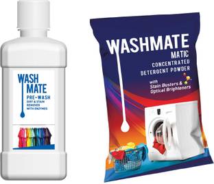 Modicare pre wash dirt & stain remover with enzymes + matic concentrated detergent powder with stain buster & optical brighter Detergent Powder