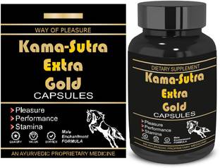 Way Of Pleasure Kama Sutra Extra Gold Veg 60 Capsule for Performance Stamina and Pleasure