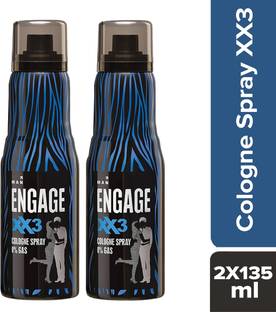 Engage XX3 Cologne Spray, Perfume Body Spray for Men, Skin Friendly, Deodorant Spray  -  For Men