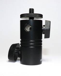 ZINROX 1/4'' Thread Aluminium Alloy Umbrella Holder Adapter for LED and Video Halogen Lighting Stand Purpose Flash Shoe Adapter