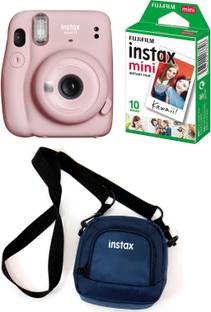 FUJIFILM Instax Mini 11 Pink with Pouch and 10 Shot film Instant Camera