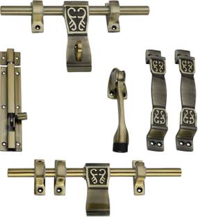 Peppa Antique Brass Finish Door Kit Brass Door Handle