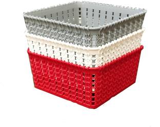 CSM Plastic Multipurpose Storage Basket for Stationery, Cosmetics, Medicines, Kitchen Tools Storage Basket