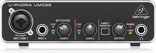 Behringer U-PHORIA UMC22 Audiophile 2x2 USB Audio Interface with MIDAS Mic Preamplifier Audio Interface