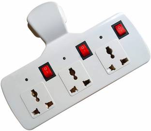 MOONZA 3 Multi-Plug with Individual Switches, LED Indicators and Fuse Extension Board Switch Spike Guard 3 Multi-Plug with Individual Switches, LED Indicators and Fuse Extension Board Switch Spike Guard Three Pin Plug