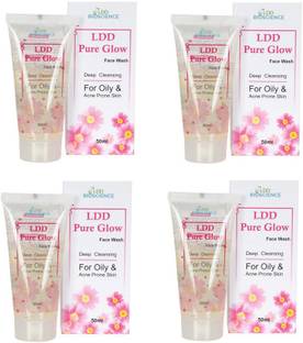 ldd bioscience Ldd Pure Glow  Deep Cleansing For Oily And Prone Skin Pack of 4 Face Wash