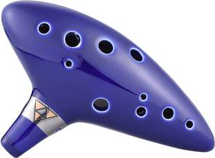 amiciSound 12 Hole Ocarina Alto C Key Flute Folk Musical Instrument with Ceramic Hand Ceramic Flute