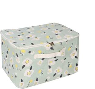 HOKiPO Wardrobe Organizer For Clothes & Saree, Medium 40 x 33 x 25 cm, Green