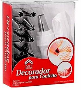 VYOMAN Cake Decorating Set Frosting Icing Piping Bag Steel Multi-opening Icing Nozzle