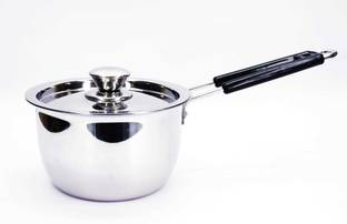BERTOL KITCHENWARE Stainless Steel Induction Base Belly Saucepan With Steel Lid Sauce Pan 20 cm diameter with Lid 1.5 L capacity