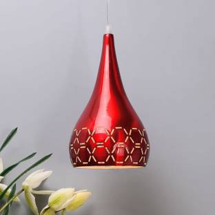 Homesake Glossy Spining Cross-Cut Hanging pendant Lamp, Ceiling Light, Red Pendant Lamp Ceiling Lamp