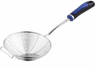 Giffy ® Mesh Noodle Strainer Plastic Handle Stainless Steel Colander For Pasta Kitchen Frying Oil Strainer