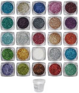 Glamezone Beauty Of Witness 25 multi shade Shimmer Glitter with Eye Glue/Gum 200 g