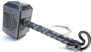 reyiys Thor Hammer Silver Keychain Key Chain