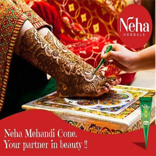 Neha Pack of 12 Pcs Henna Cones Original Mehndi Cone (Beware of Fake Sellers) Natural Mehendi