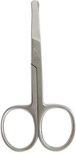 Red Square Nose Hair Scissors Facial Hair Scissors For Men Moustache Scissor Beard Trimming Scissors Safety Use For Eyebrows, Eyelashes, Nose And Ear Hair Scissors