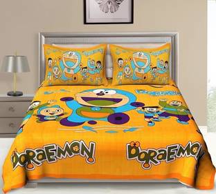 AJM 150 TC Cotton King, Queen, Double Jaipuri Prints Flat Bedsheet
