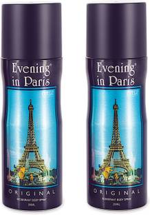 OMSR Evening In Paris Deodorant Body Spray 200 ml Pack of 2 Body Spray  -  For Men & Women