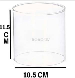BOROSIL Akhand Diya Large Finishing Glass Chimney for Akhand Diya Large Dhan Lakshmi Large Glass etc Glass Table Diya