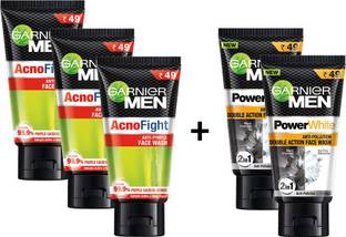 GARNIER Acno Fight Anti-Pimple and Power White Pollution Double Action Face Wash