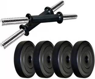 SBR Sports DUMBBELL 4PIECE PLATE WITH 2 PIECE ADJUSTABLE DUMBBELL RODS Adjustable Dumbbell