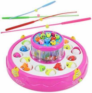 Sharvaya GO GO Fishing Game With 26 Fishes ,Light & Music Magnetic Fish Catching For Kids