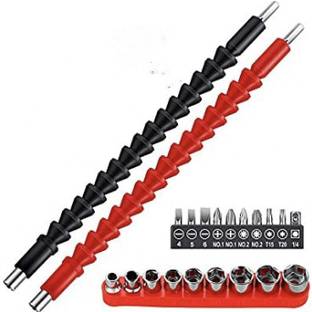 Tanya 21 pcs Hardware Accessories Flexible Shaft Bit Screwdriver Extension Kits Hex Shaft for Electric Hand Drill Impact Screwdriver Set