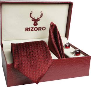RIZORO Satin Cufflink & Tie Pin Set