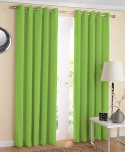 AIRWILL 275 cm (9 ft) Cotton Room Darkening Long Door Curtain (Pack Of 2)