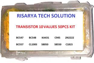 RISARYA KIT OF MIX 10 VALUES 50PCS ASSORTED TRANSISTOR Electronic Components Electronic Hobby Kit
