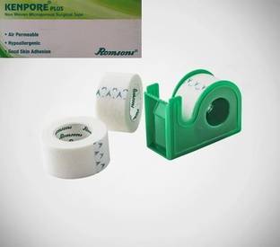 Romsons Kenpore Plus Non Wooven Microporus Surgical Paper Tape (1.0 Inch x 5.0 m - Box of 12 Rolls) First Aid Tape