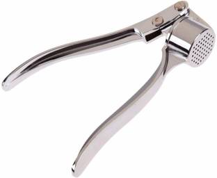 NMS TRADERS Professional Kitchen Stainless Garlic Press Garlic Mincer Ginger Crusher Peeler Squeezer Heavy Duty Garlic Presser Garlic Crush Garlic Chopper Straight Peeler