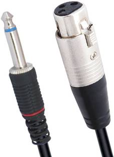 MX 10 feet 3 meters 3-Pin Female XLR to 1/4 (6.35mm) TS Mono Jack Unbalanced Microphone Cable Mic Cord for Dynamic Microphone MX3336A Straight XLR Patch Cable