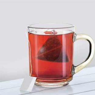 Sv Enterprise 250ml Crystal Clear Classic Coffees with Handle Teas for Drink Ware Beverage, Juice, Latte Cups, Cappuccinos 250ml Pack of (6 pcs.) Glass Coffee Mug