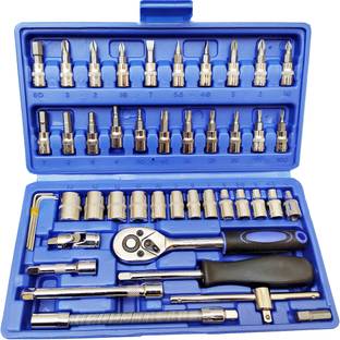 DUMDAAR High Quality 46pc Socket Set Ratchet size 1/4inch Socket Set