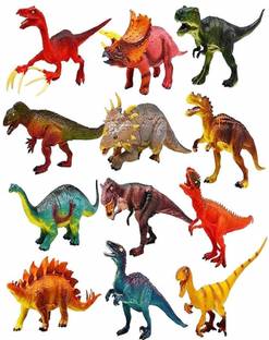Dherik Tradworld Exclusive Animal Play Sets Realistic 12 Piece Pack of Educational Dinosaur Play Set Toys for Kids (Set Of 12 Dinosaur)