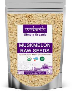 Vedarth Organic Muskmelon Seeds / Kharbooja Magaj (Peeled Raw Seeds) for Protein , Fiber , Vitamin and essential Nutritions and Minirals Muskmelon Seeds