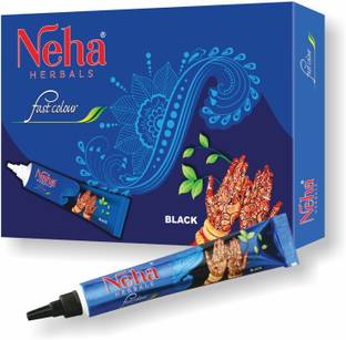 Neha Herbals Neha Fast Tube-Black Synthetic Mehendi