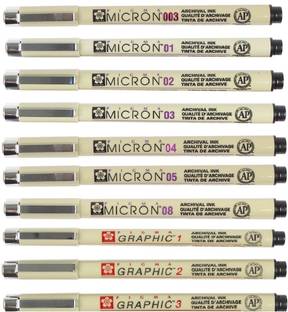 SAKURA Pigma Micron (Black Ink) Archival Ink 10 Fineliner Pen