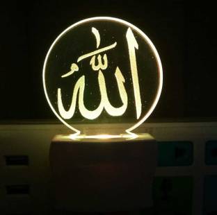 jkart Multicolour 3D lamp Illusion Allah Islamic Design Night Lamp with 7 Color Changing Light Night Lamp