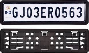 Ephemeral License Plate Frame 2 Pack Kit – Black Silicone License Plate Holder/Frame – Rattle Proof, Car Paint Scratch Proof, Rust Proof, Street Legal Car Number Plate