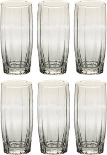 AFAST (Pack of 6) Transparent Multi Use Drinking Glass Set For Water, Juice, Milk, Shake, Cold Drink, Home, Bar - B100 Glass Set Water/Juice Glass