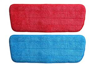 Birudmart Microfiber Spray Mop Replacement Head Pads - Set of 2 Wet and Dry Microfiber Cleaning Cloth