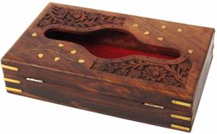 Voody 1 Compartments Wooden Tissue Holder