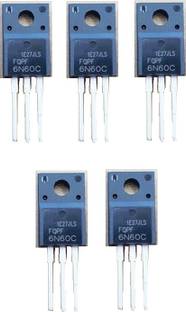 RISARYA SET OF 5PCS OF KF6N60F/FQPF6N60C/6N60 N-CHANNEL MOSFET,6A,600V,TO-220 Electronic Components Electronic Hobby Kit