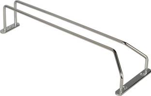 बीटीएल Single Row Wine Glass Rack in Chrome Finish (Under Cabinet Wine Glass Holder) (Hanging Rack Wine Glass) (Goblet Storage Hanger) (Stemware Organizer) (Rack for Bar Kitchen) (WDA-GR-1) आयरन वाइन रैक