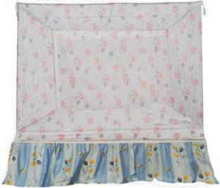 Shri Ashu Creation HDPE - High Density Poly Ethylene Adults Washable PRINTED WHITE OF SIZE 4x6.5 FEET Mosquito Net