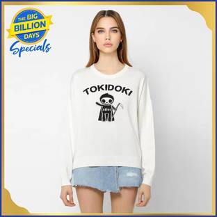 ONLY Round Neck Graphic Print Women Pullover